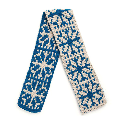 Bernat Craft EZ Graph It Nordic Snowflake Scarf Craft Scarf made in Bernat Alize Blanket EZ Graph It yarn