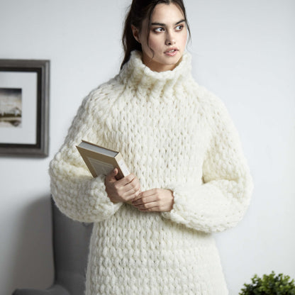 Bernat Craft Alize EZ Cozy Cowl Neck Pullover 2/3XL