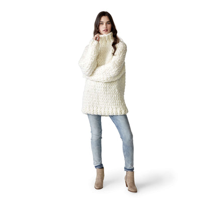 Bernat Craft Alize EZ Cozy Cowl Neck Pullover 2/3XL