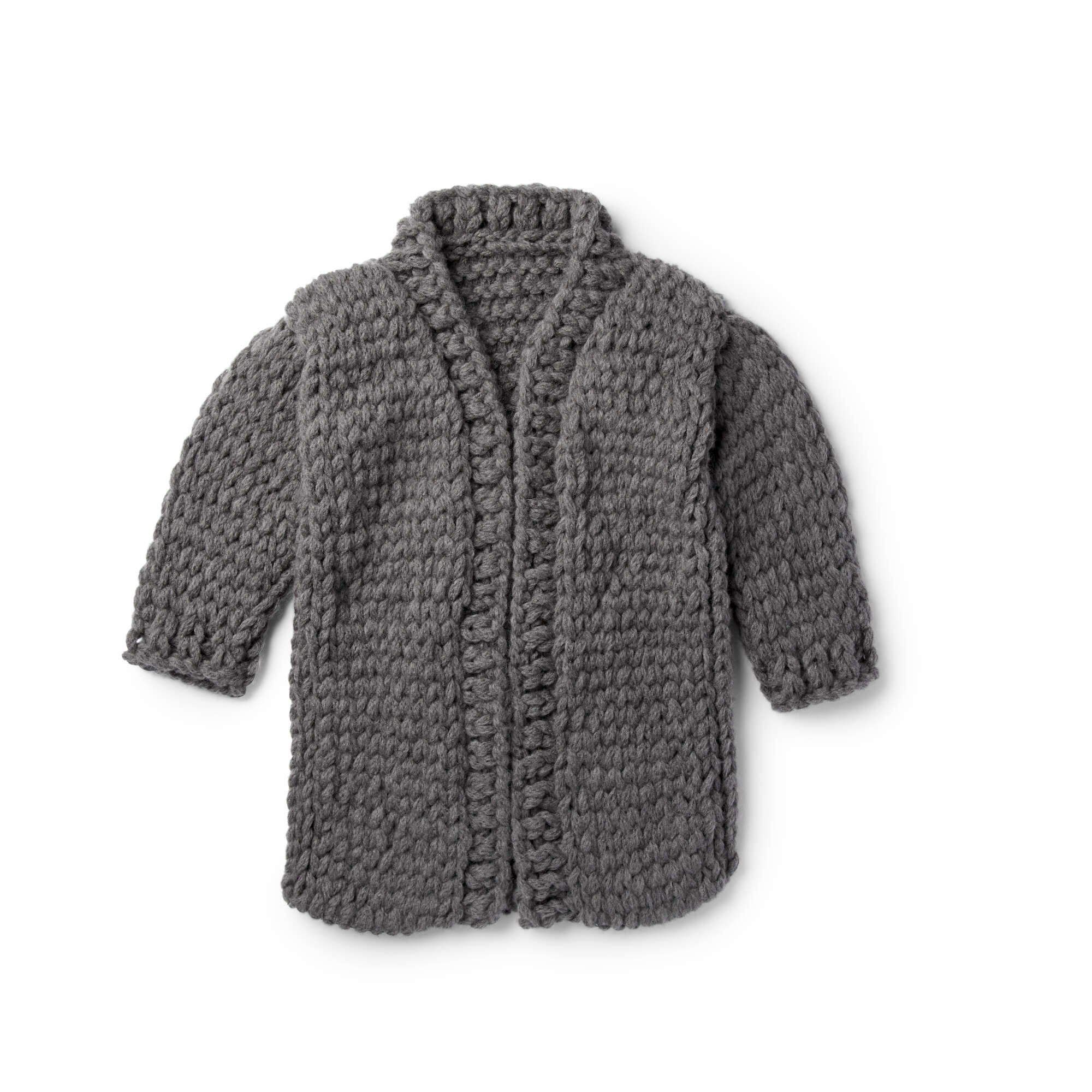 Alize Free Sweater Loop Pattern Free Bernat Alize EZ Cozy Cardigan Craft Pattern | Yarnspirations