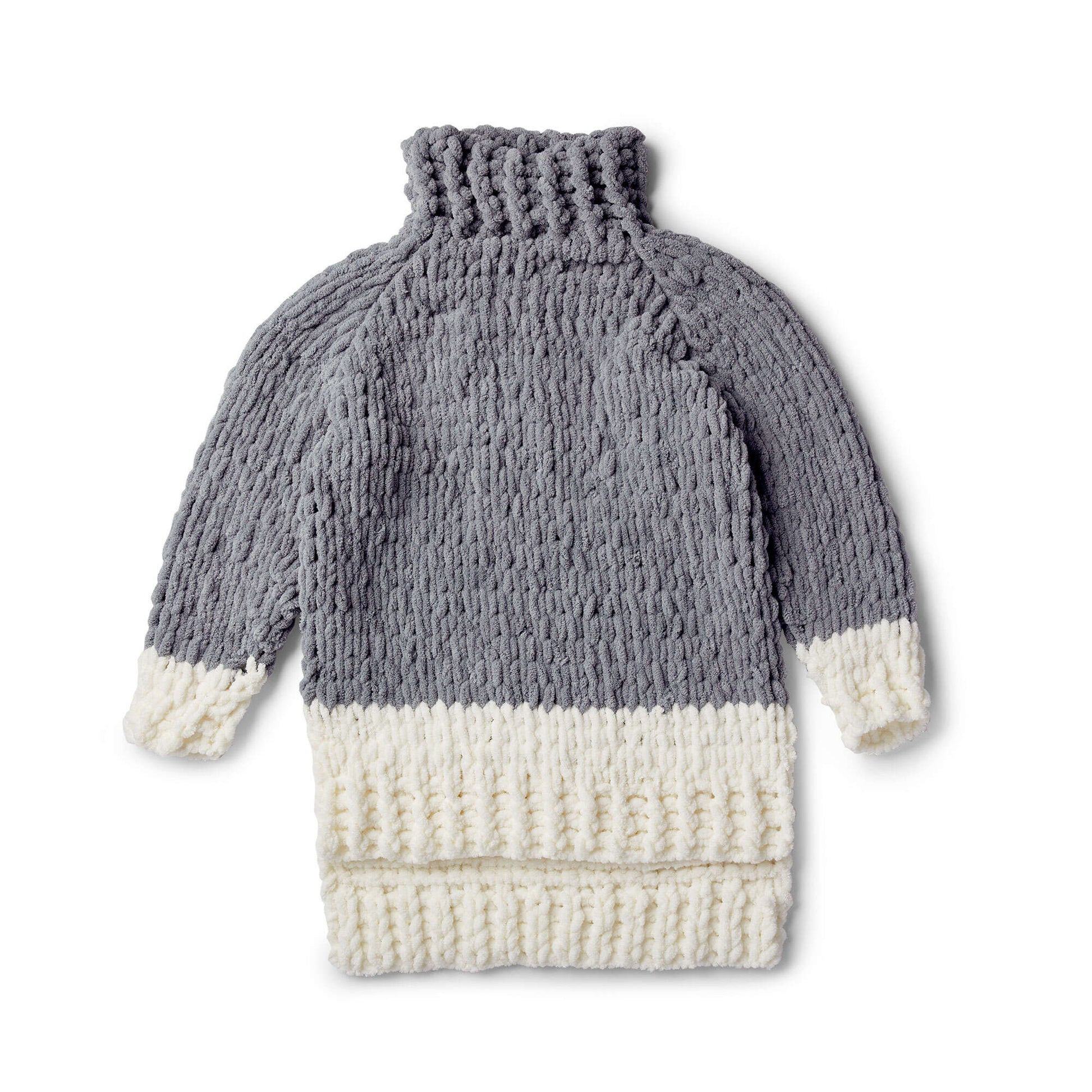 Free Bernat Craft Alize EZ Cowl Neck Sweater Pattern
