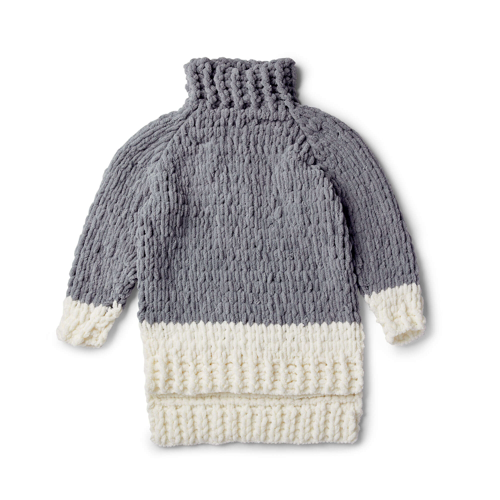 Alize Free Sweater Loop Pattern Free Easy Bernat Alize EZ Cowl Neck Sweater Craft Pattern | Yarnspirations
