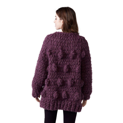 Bernat Craft Alize EZ Bobble Cardigan Craft Sweater made in Bernat Alize EZ Wool yarn