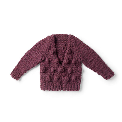 Bernat Alize EZ Bobble Cardigan Craft Craft Sweater made in Bernat Alize EZ Wool yarn