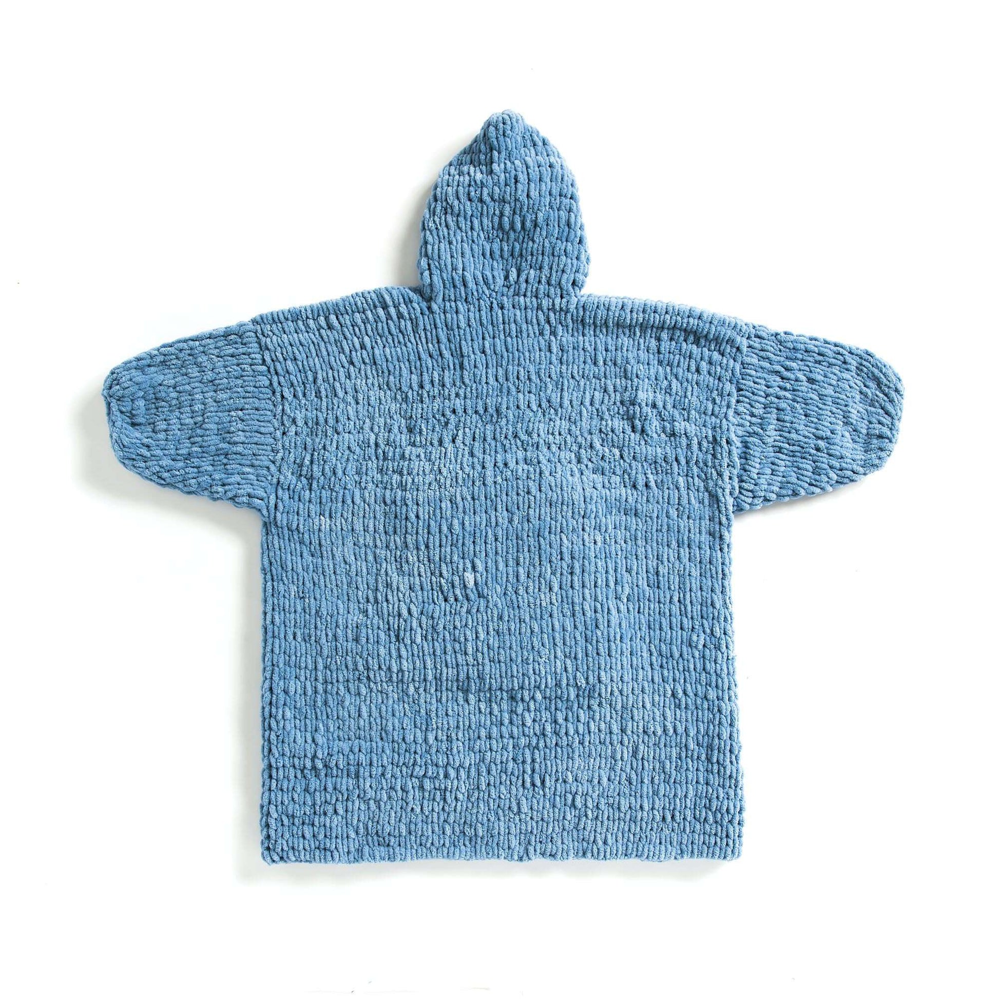 Free Bernat EZ Adult Blanket Hoodie Craft Pattern