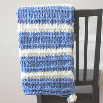Bernat Craft Alize EZ Garter Stitch Baby Blanket Craft Blanket made in Bernat Blanket-EZ yarn