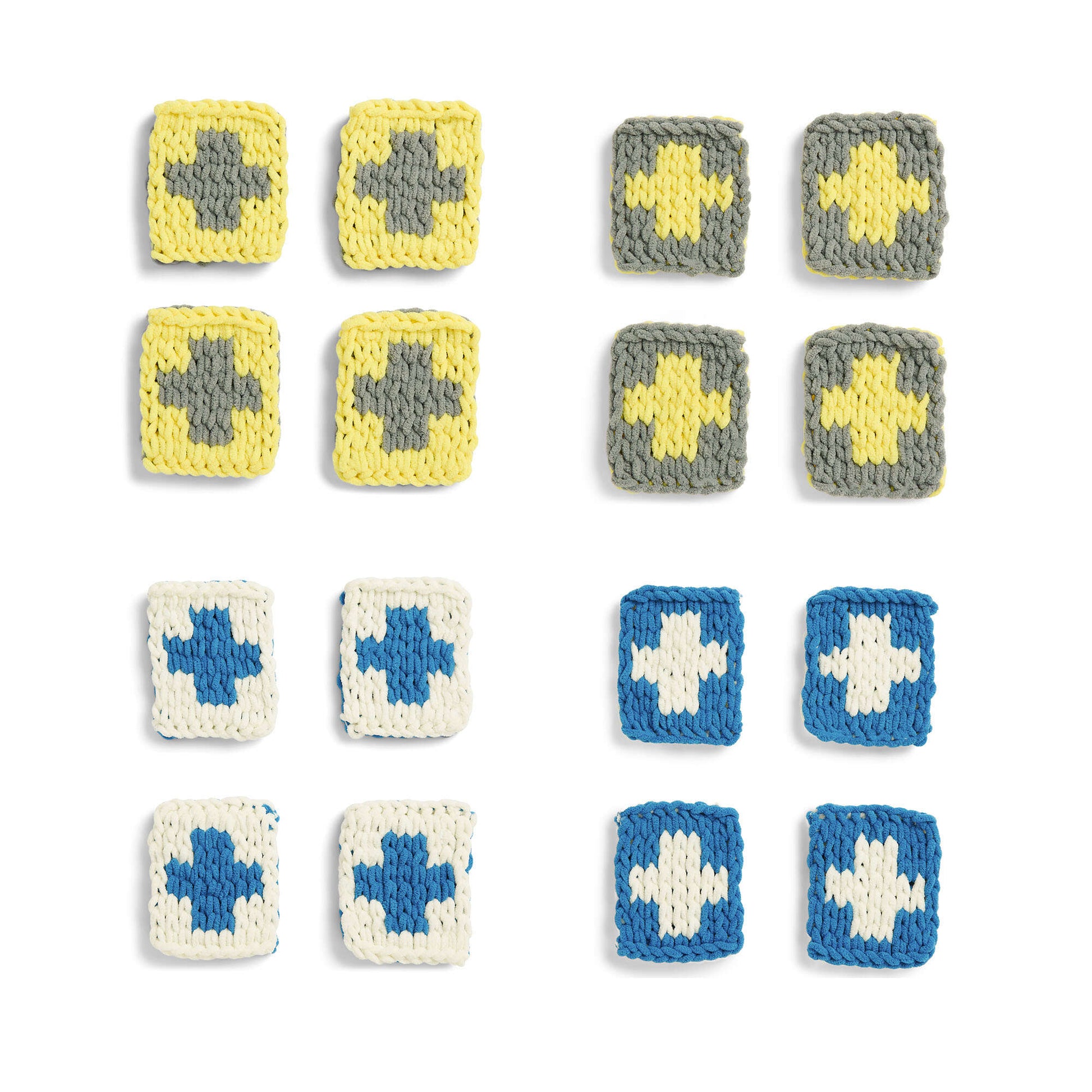 Free Bernat EZ Graph It Checkers Coaster Game Pieces Craft Pattern