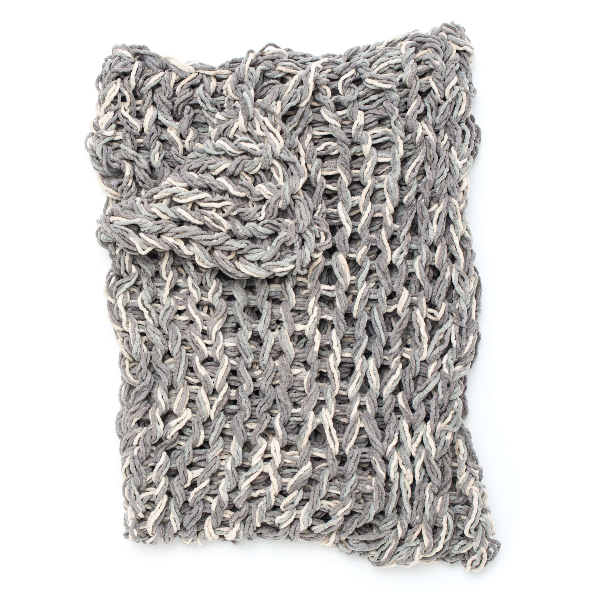 Free Bernat Arm Knit Super Quick Blanket Pattern