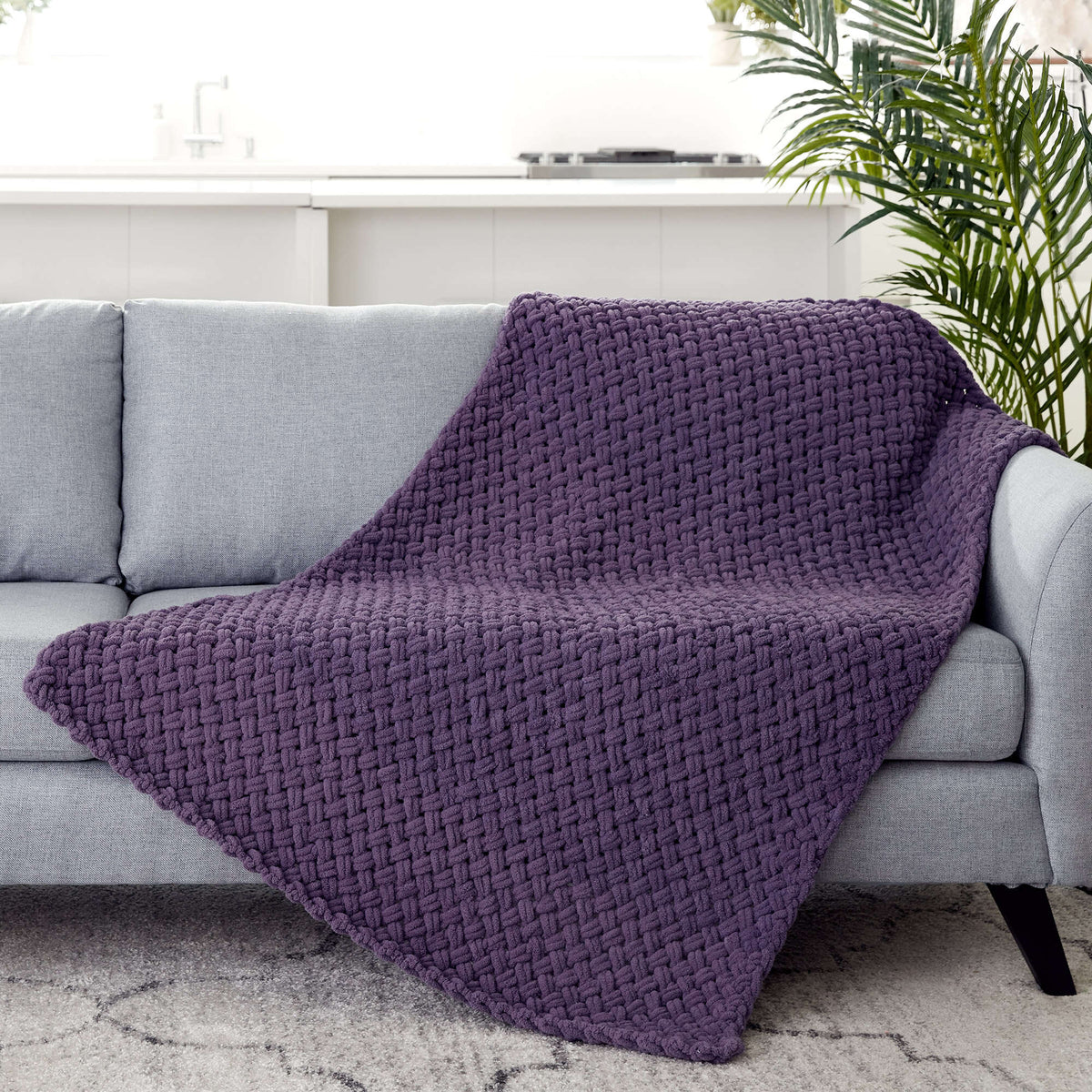 Craft Blanket made in Bernat Blanket-EZ yarn
