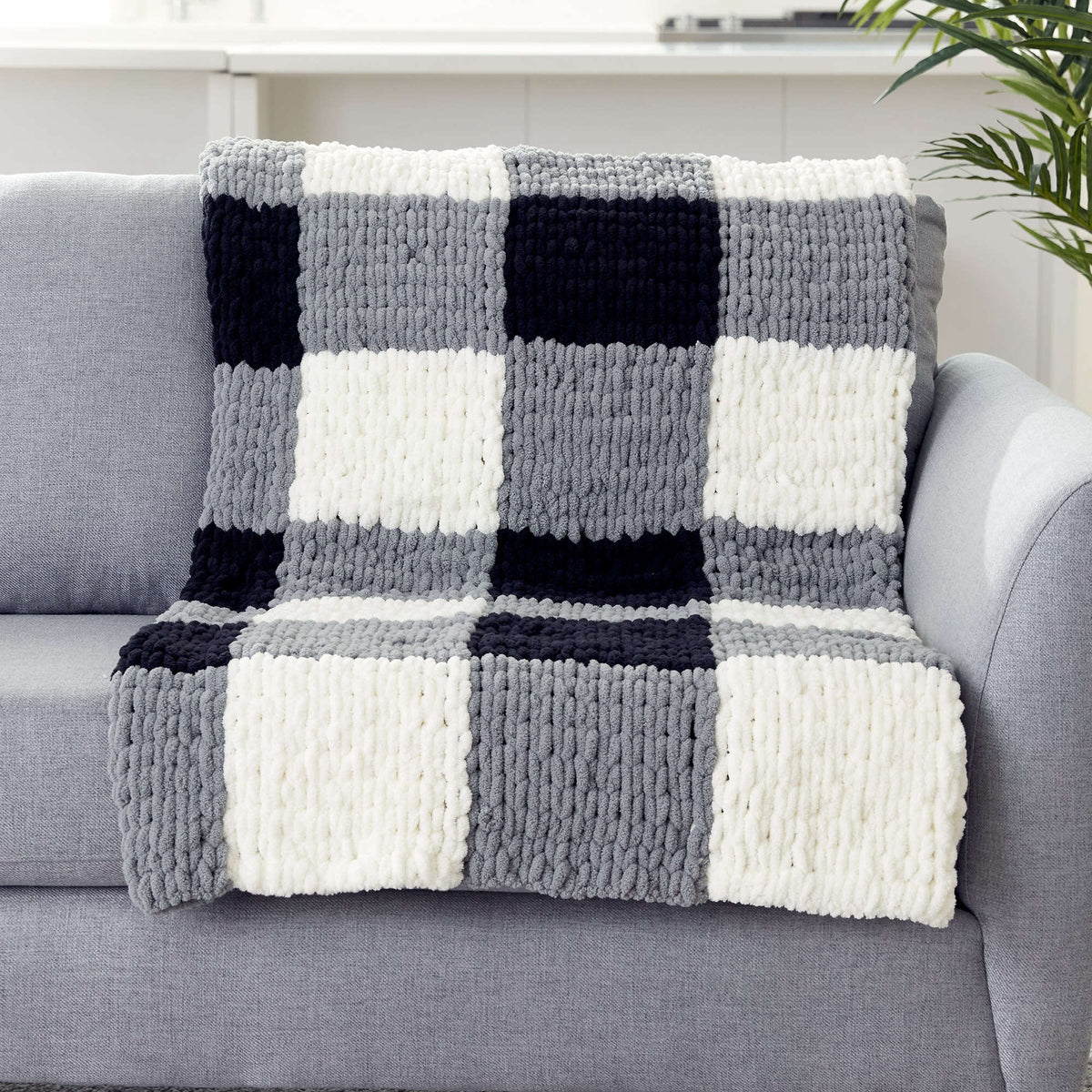 Craft Blanket made in Bernat Blanket-EZ yarn
