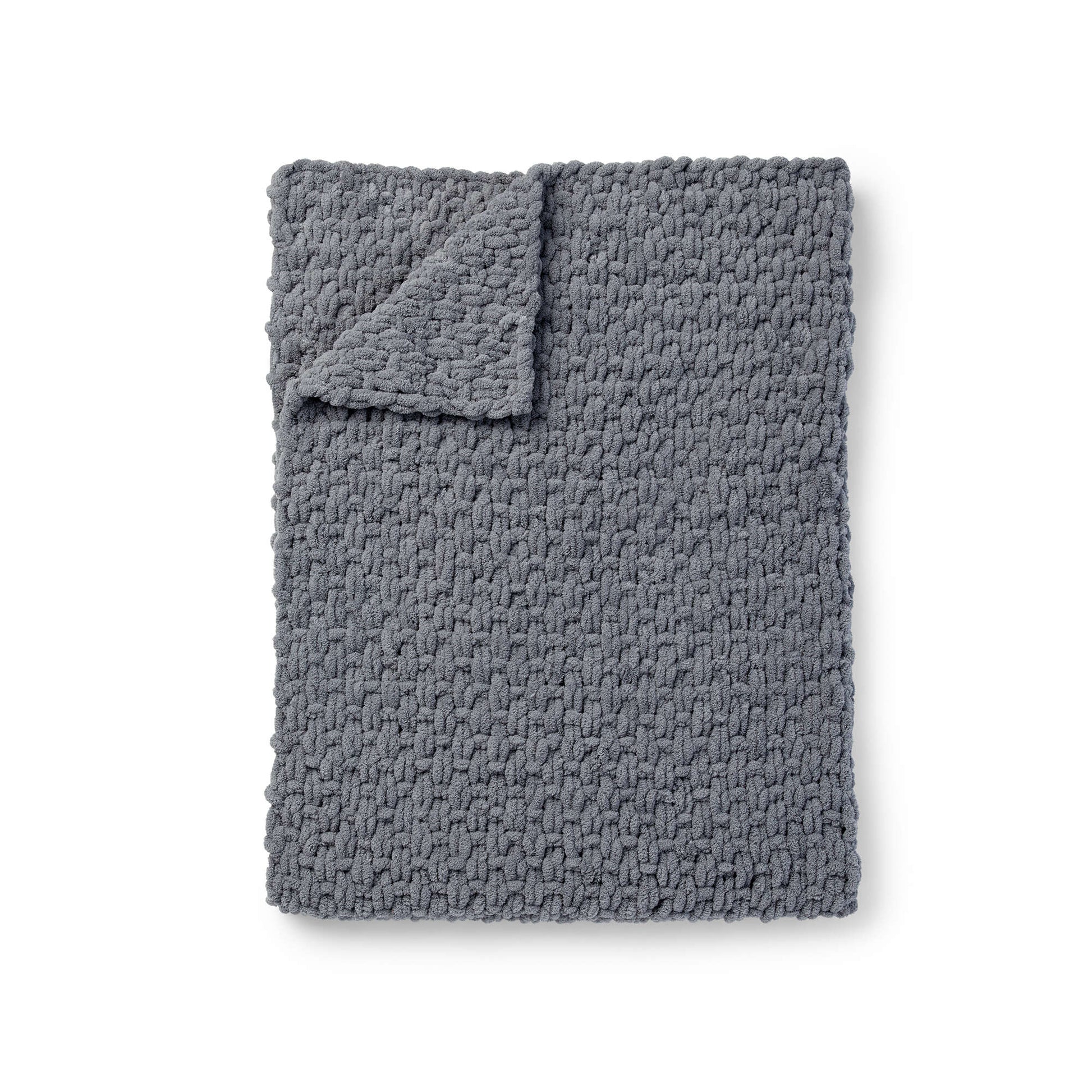 Bernat Alize EZ Seed Stitch Blanket Single Size / Dark Gray