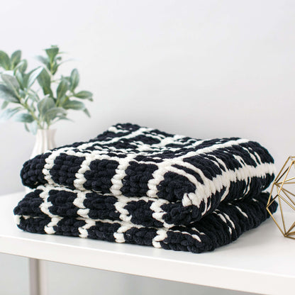 Bernat Alize EZ Mad For Plaid Blanket Craft Blanket made in Bernat Blanket-EZ yarn
