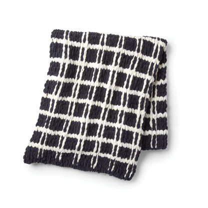 Bernat Craft Alize EZ Mad for Plaid Blanket Craft Blanket made in Bernat Blanket-EZ yarn