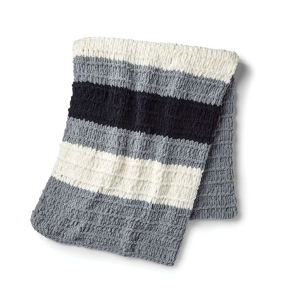 Bernat Alize EZ Bold Stripes Blanket Craft Blanket made in Bernat Blanket-EZ yarn
