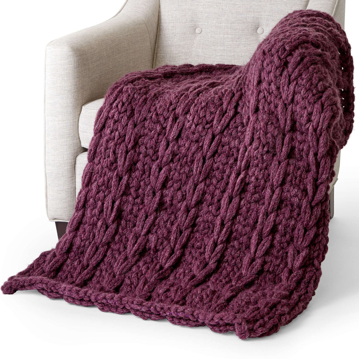 Wool Looping Pattern Free Bernat Alize EZ-Wool Looping Ladders Blanket Craft Pattern ...