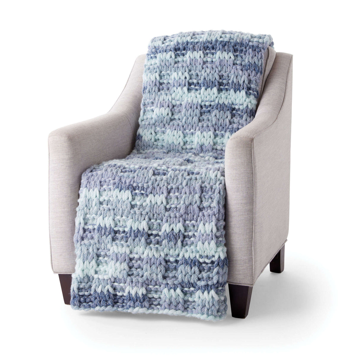 Craft Blanket made in Bernat EZ Wool yarn