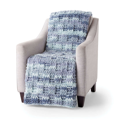 Bernat Craft Alize EZ Wool Box Stitch Blanket Craft Blanket made in Bernat EZ Wool yarn