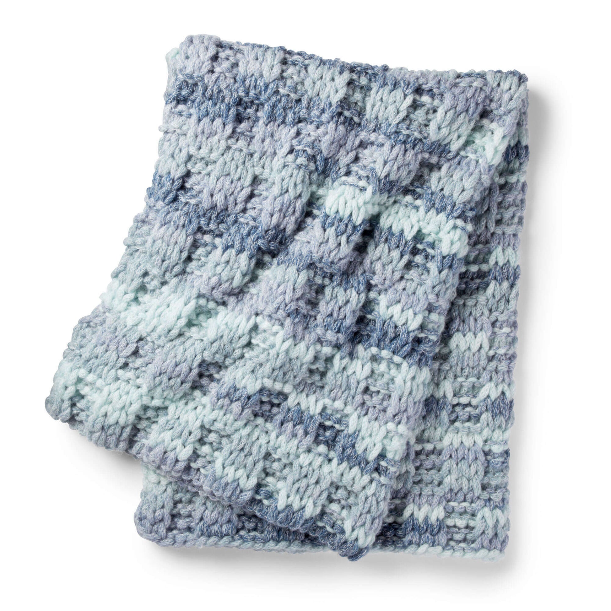 Free Bernat Alize EZ Wool Box Stitch Blanket Craft Pattern