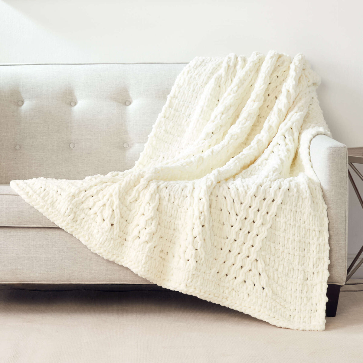 Craft Blanket made in Bernat Blanket-EZ yarn