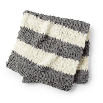 Bernat Craft Alize Speedy Stripes EZ Baby Blanket Craft Blanket made in Bernat Blanket-EZ yarn