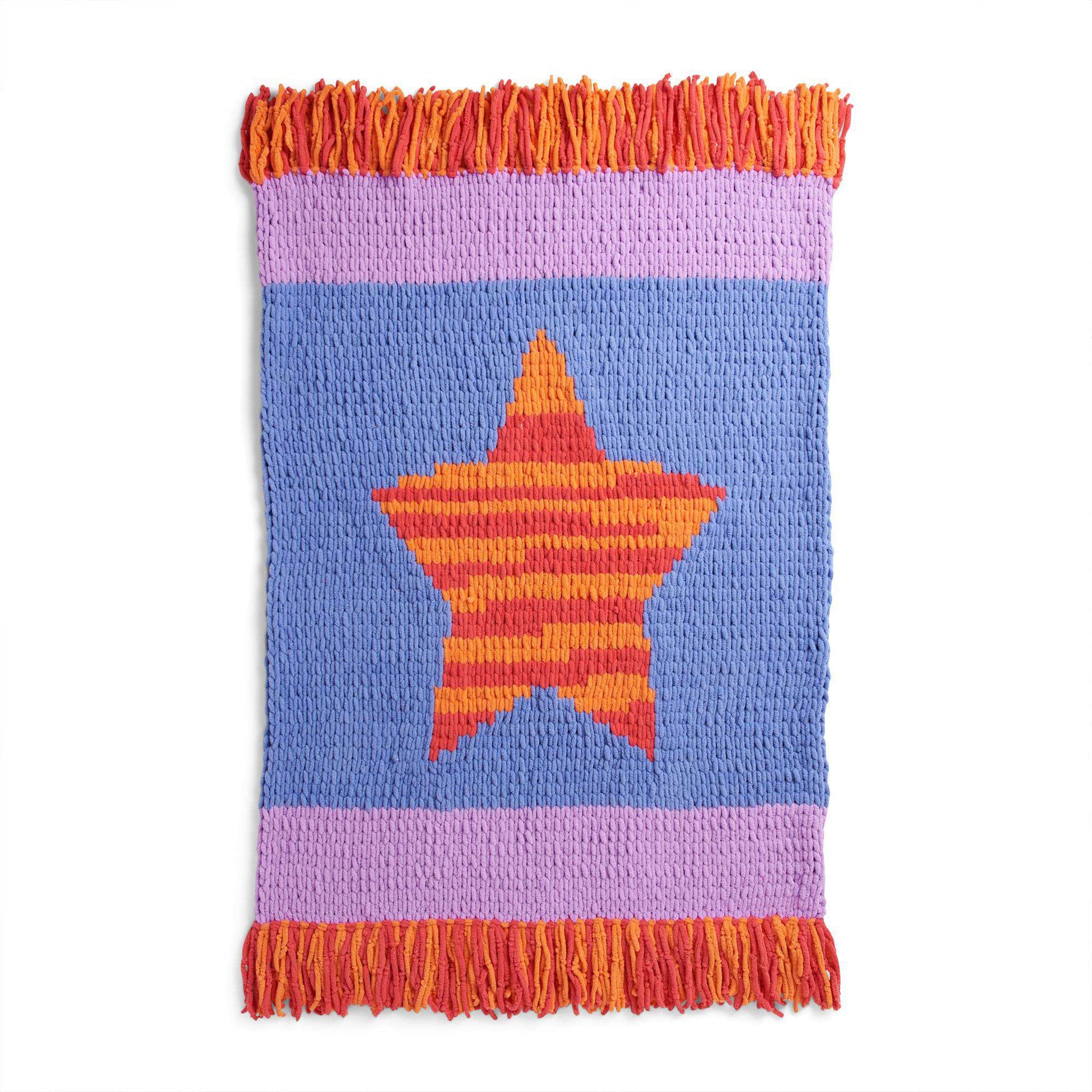 Free Bernat Craft EZ Striping Star Blanket Pattern