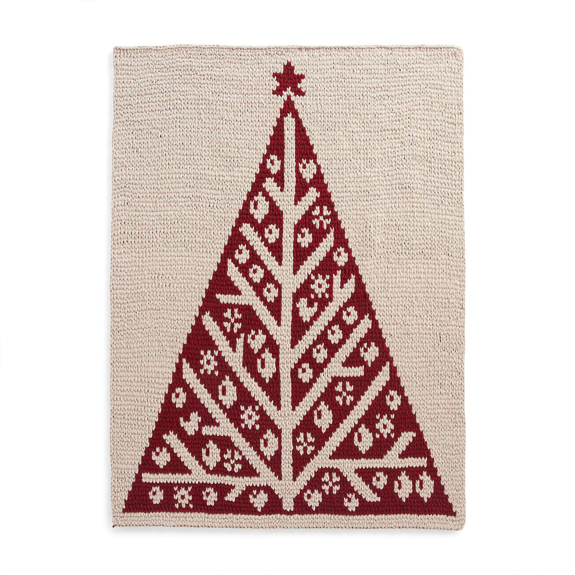 Free Bernat EZ Graph It Holiday Tree Blanket Craft Pattern