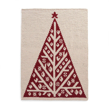 Bernat EZ Graph It Holiday Tree Blanket Craft Craft Blanket made in Bernat Alize Blanket EZ Graph It yarn