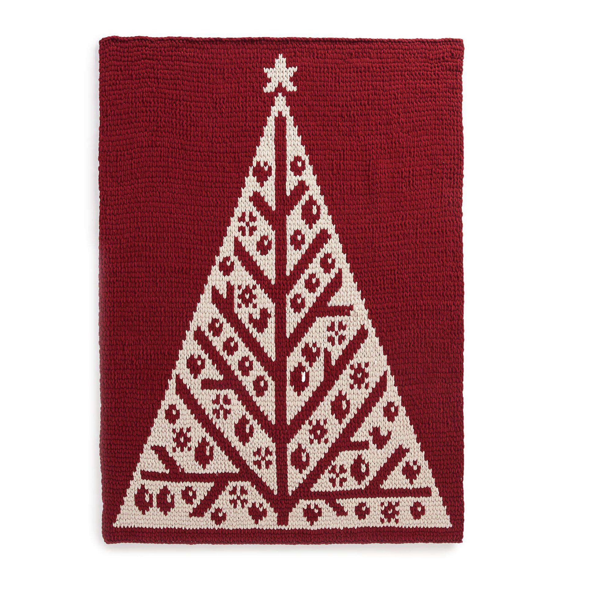 Free Bernat EZ Graph It Holiday Tree Blanket Craft Pattern