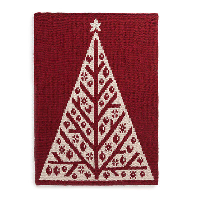 Bernat Craft EZ Graph It Holiday Tree Blanket Craft Blanket made in Bernat Alize Blanket EZ Graph It yarn