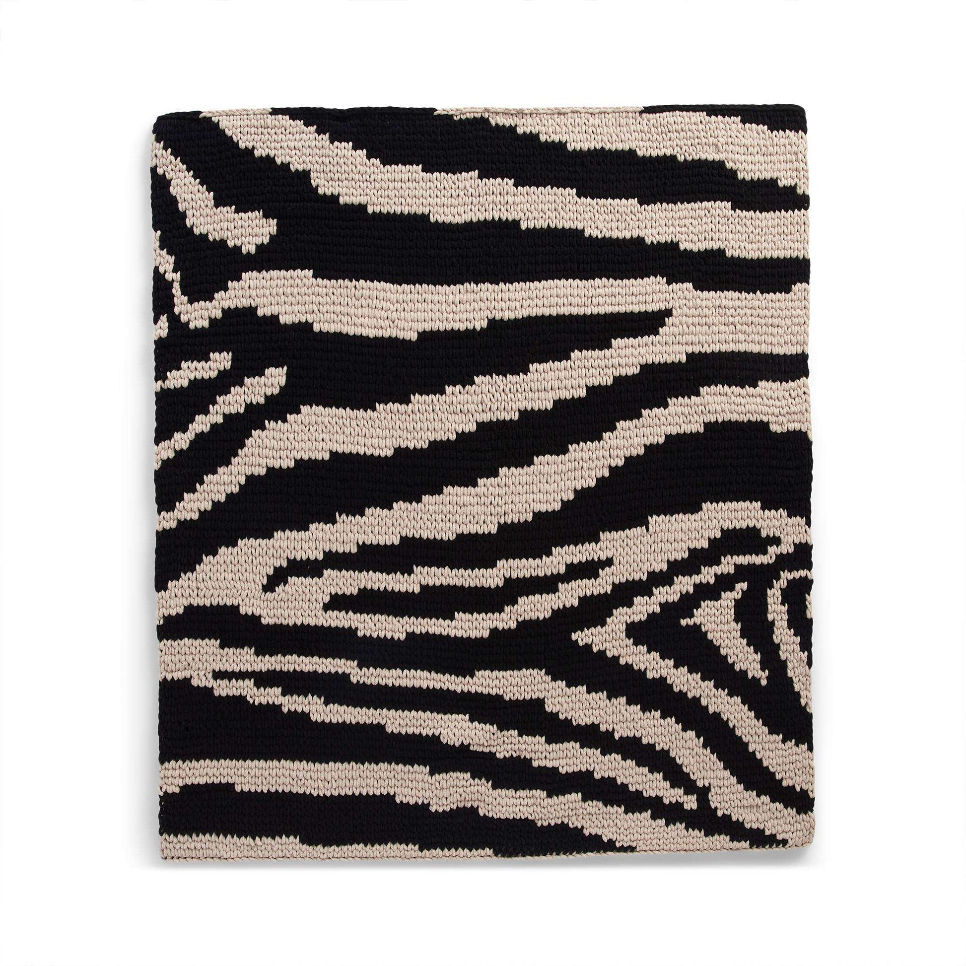 Free Bernat EZ Graph It Zebra Stripe Blanket Craft Pattern