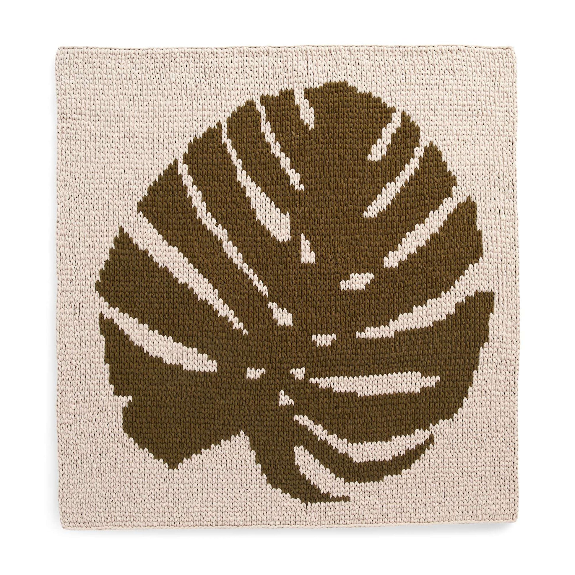 Free Bernat EZ Graph It Monstera Leaf Blanket Craft Pattern