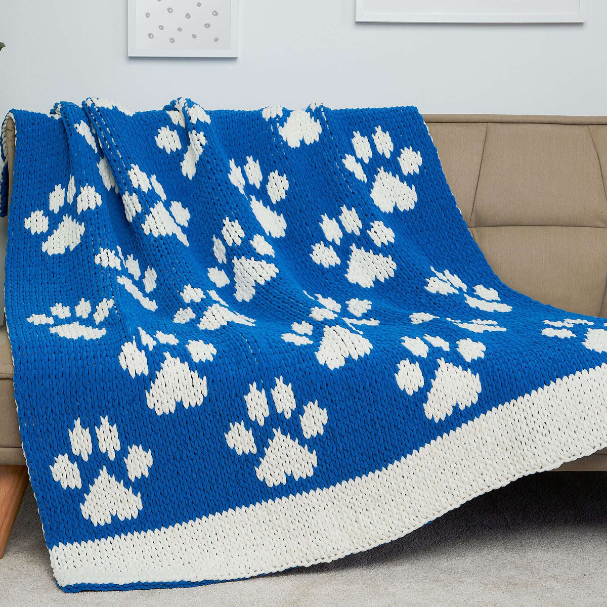 Craft Blanket made in Bernat Alize Blanket EZ Graph-it yarn