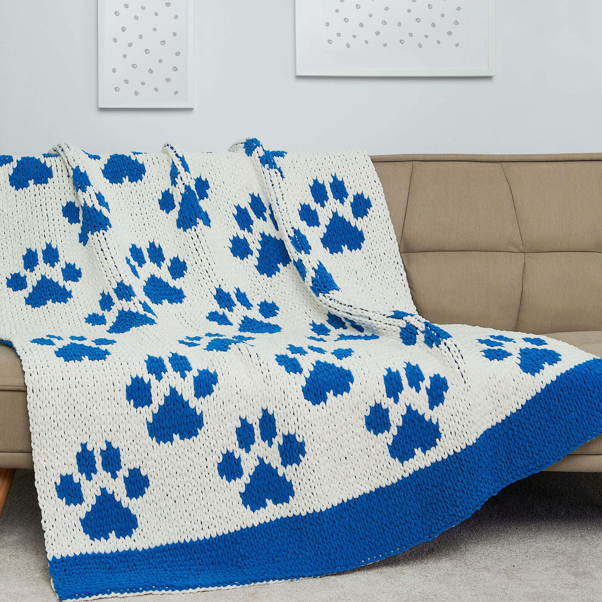 Craft Blanket made in Bernat Alize Blanket EZ Graph-it yarn