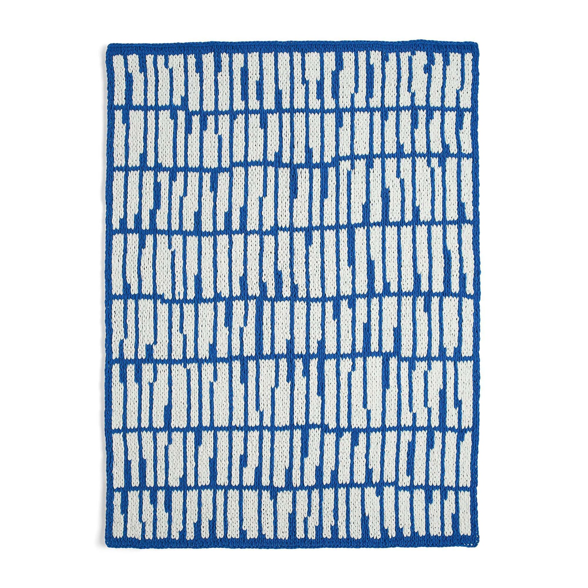 Free Bernat EZ Graph It Organic Stripes Blanket Craft Pattern