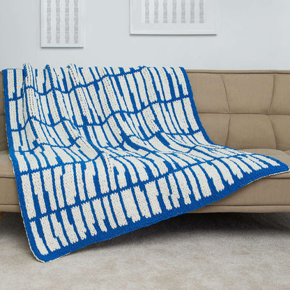 Bernat Craft EZ Graph It Organic Stripes Blanket Craft Blanket made in Bernat Alize Blanket EZ Graph-it yarn