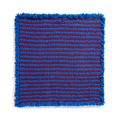 Bernat Craft EZ Stripes & Loopy Edge Blanket Craft Blanket made in Bernat Blanket EZ yarn