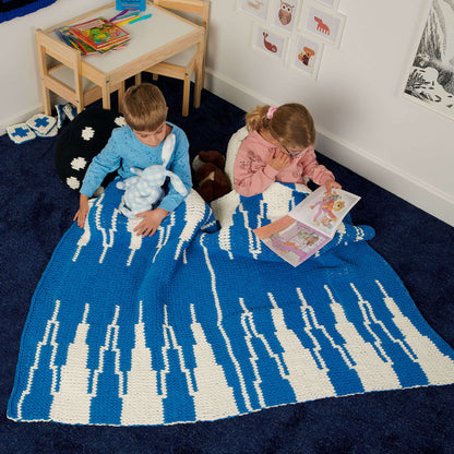 Bernat Craft EZ Graph It Backgammon Blanket Craft Blanket made in Bernat Alize Blanket EZ Graph-it yarn