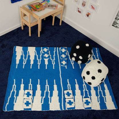 Bernat Craft EZ Graph It Backgammon Blanket Craft Blanket made in Bernat Alize Blanket EZ Graph-it yarn