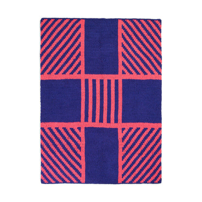 Bernat Craft EZ Graph It Noughts And Crosses Blanket Craft Blanket made in Bernat Alize Blanket EZ Graph-it yarn