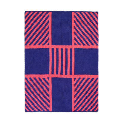 Bernat Craft EZ Graph It Noughts and Crosses Blanket Craft Blanket made in Bernat Alize Blanket EZ Graph-it yarn