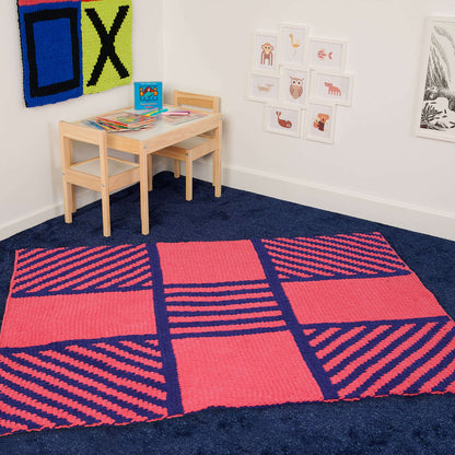 Bernat Craft EZ Graph It Noughts and Crosses Blanket Craft Blanket made in Bernat Alize Blanket EZ Graph-it yarn