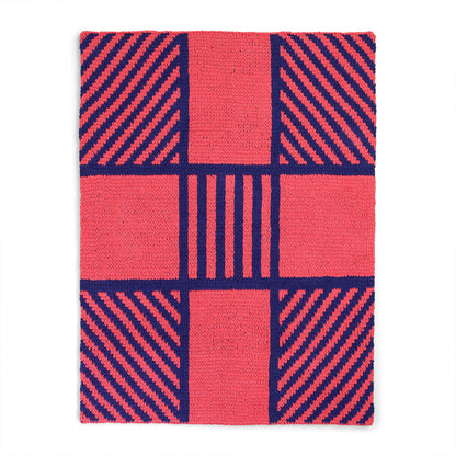Bernat EZ Graph It Noughts And Crosses Blanket Craft Craft Blanket made in Bernat Alize Blanket EZ Graph-it yarn