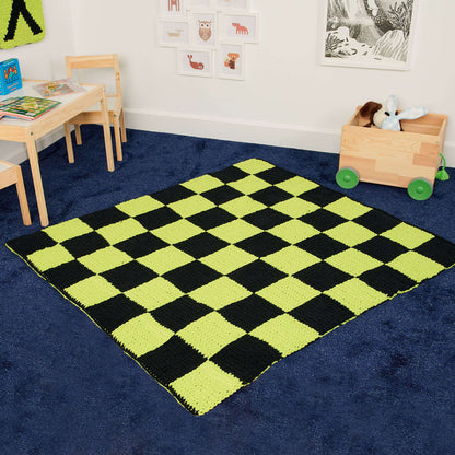 Bernat Craft EZ Graph It Checkers Blanket Craft Blanket made in Bernat Alize Blanket EZ Graph-it yarn