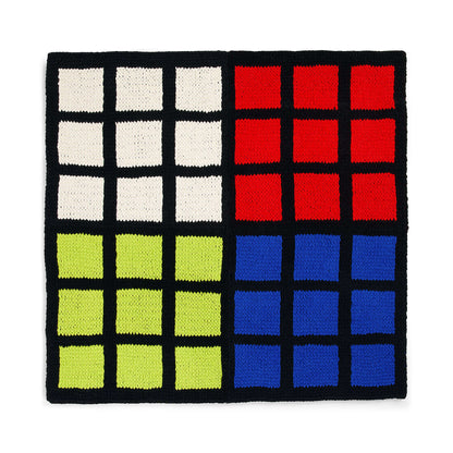 Bernat Craft EZ Graph It Puzzle Cube Blanket Craft Blanket made in Bernat Alize Blanket EZ Graph-it yarn