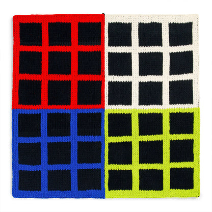 Bernat Craft EZ Graph It Puzzle Cube Blanket Craft Blanket made in Bernat Alize Blanket EZ Graph-it yarn