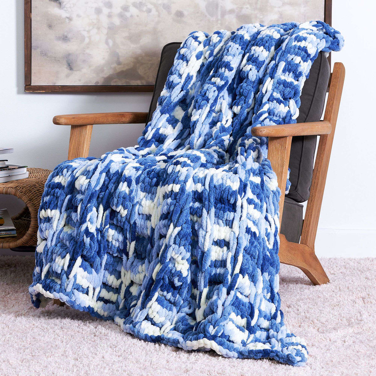 Craft Blanket made in Bernat Blanket EZ yarn