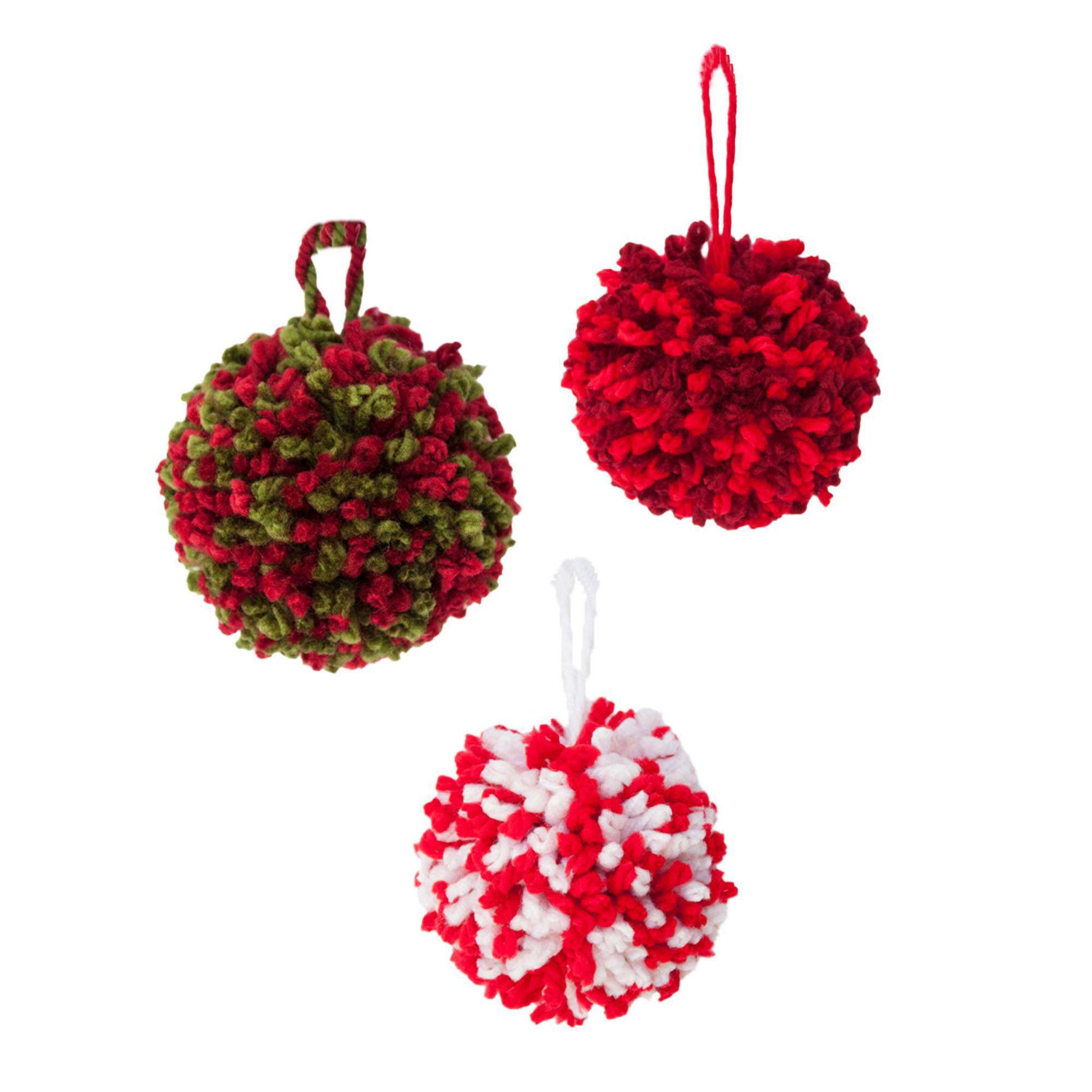 Free Bernat Craft Pompom Tree Ornaments Pattern