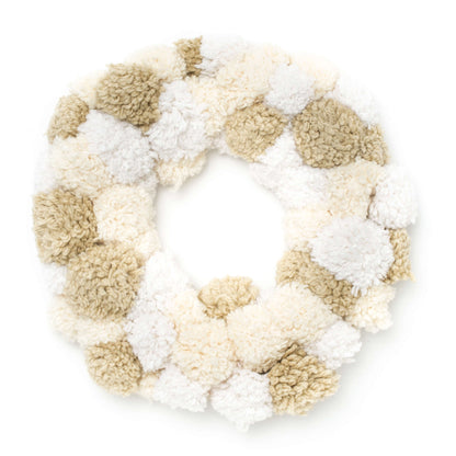 Bernat Pompom Wreath Craft Craft Holiday made in Bernat Softee Chunky yarn