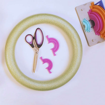 Bernat Craft Pompom Party Wreath Craft Interior Décor made in Bernat Softee Chunky yarn