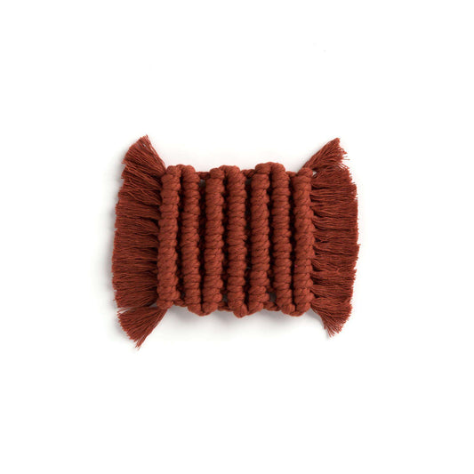 Craft Coaster made in Bernat Macrame yarn